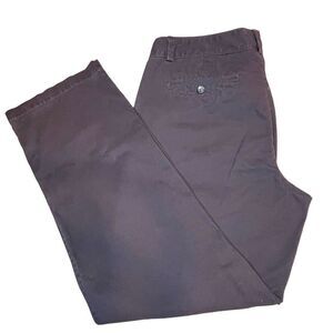 Brown Dockers straight leg canvas pants - size 14